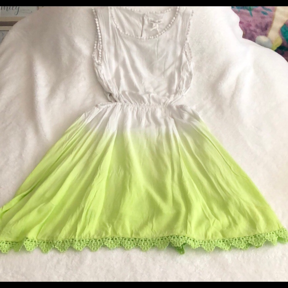 Pumpkin patch new size 9 white dip die dress